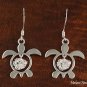 SE26201 Honu + Hibiscus Hook Earrings