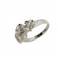 Sterling Silver Hawaiian Plumeria Flwer Ring Fhodium Finished SR2078