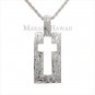 ESP2537 Scroll Plate Hollow Cross Pendant