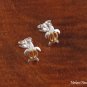 SE24105 Hawaiian Turtle Honu Solid Sterling Silver Earrings (S) Two Tone YG