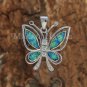 SOP1089 4 Opal CZ Butterfly Pendant