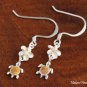 SE25405 6mm + Tur Hook Earrings(S) Two Tone