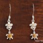 SE25405 6mm + Tur Hook Earrings(S) Two Tone