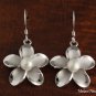Hawaiian Plumeria white pearl Hook Hawaiian Silver Earring Jewelry PE10001