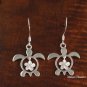 SE26101 Honu + 6mm Hook Earrings White