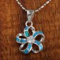SOP1020 10 Opal CZ Plumeria Pendant(Chain Sold Separately)