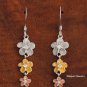 SE20731 3 PlumeriaCZ.Hook Earring (S) Tri-Color