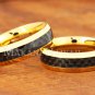 6mm Carbon Fiber Stainless Steel Wedding Ring Oval YG SLR6016