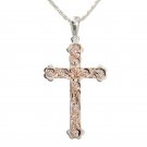 ESP2913 Hawaiian Jewelry Scroll Aloha Cross Pendant PG