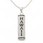 SP37403 Hawaii Black Enamel Tube Pendant