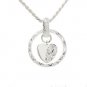 Circle/Heart Scroll Pendant ESP2525