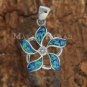5 Opal CZ Plumeria Cut Out Pendant SOP1084