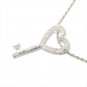 Heart Key Pendant with Scroll Engraving ESP2639