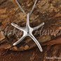 14K Solid White Gold Starfish Pendant GP3110