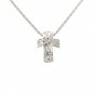 Hawaiian Scroll Diamond Shape Aloha Cross Pendant ESP3010