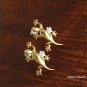 Two-Tone Gecko Plumeria Earrings SE43705
