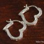Heart outline w/Scrolling Scrolling Hook Earring SE54001