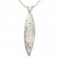 Hawaiian Sterling Silver Scroll Engraved Honu Surfboard Pendant ESP2974