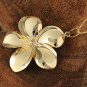 Yellow Gold Plumeria Pendant GP3144