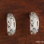 Hand Engraved See-through Half Moon Scroll Earrings SE39001