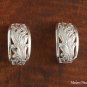 See through Scroll Oval Half Moon Earrings SE39101