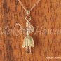14K Two-Tone Gold Hula Girl Pendant GP3128