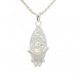 Turtle Scroll Surfboard Hawaiian Silver Pendant Necklace SP27101