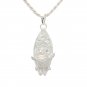 Turtle Scroll Surfboard Hawaiian Silver Pendant Necklace SP27101
