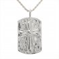 Hawaiian Jewelry Aloha Cross + Scroll Plate Pendant ESP2904