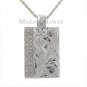 ESP2935 Scroll Clear CZ Pair Plate Pendant-M