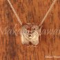 14K Pink Gold Four Hollow Crosses Scroll Engraving Barrel Pendant GP1094