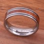 Natural Hawaiian Koa Wood Inlaid Tungsten Double Line Wedding Ring 6mm TIP187-6