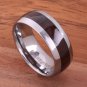 Cocobolo (Red Wood) Inlaid Tungsten Oval Wedding Ring 8mm TPX220