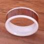 Natural Koa Wood High-tech Ceramic Wedding Ring Flat 8mm TUR4015