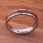 Natural Hawaiian Koa Wood Inlaid Tungsten Flat Wedding Ring 4mm TIP186-4