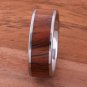 Natural Hawaiian Koa Wood Inlaid Tungsten Flat Wedding Ring 8mm TIP186-8