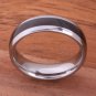 Cocobolo (Red Wood) Inlaid Tungsten Oval Wedding Ring 6mm TPX221