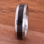 Cocobolo (Red Wood) Inlaid Tungsten Oval Wedding Ring 6mm TPX221
