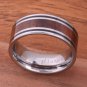 Natural Hawaiian Koa Wood Inlaid Tungsten Double Line Wedding Ring 8mm TIP187-8