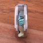 Abalone Shell Inlaid Tungsten Beveled Edge Wedding Ring 8mm TUR1010