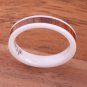 Natural Koa Wood High-tech White Ceramic Wedding Ring Flat 4mm TUR4017