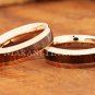 6mm Koa Wood Pink Gold Plated Stainless Steel Wedding Ring Oval SLR6114