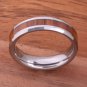 Natural Hawaiian Koa Wood Inlaid Tungsten Beveled Edge Wedding Ring 5mm TUR379