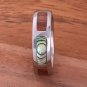 Natural Hawaiian Koa Wood and Abalone Inlaid Tungsten Block Ring 6mm TUR4027