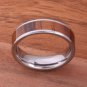 Natural Hawaiian Koa Wood Inlaid Tungsten Flat Wedding Ring 6mm TIP186-6