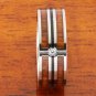 Koa Wood Titanium Wedding Ring with CZ Inlaid Mens Wedding Ring 8mm TIR6001