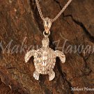 14K Pink Gold Sea Turtle (Honu) Pendant (S) Hawaiian Jewelry GP3159