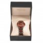 Women's Natural Rosewood Black-Ion Plated Date Quartz Watch W9002LB1