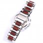 Women's Natural Rosewood Silver-Tone Chronograph Look Dial Watch W9004LS1