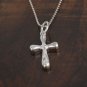 Sterling Silver Scroll Aloha Cross Necklace (S) (Chain Included) ESP3091